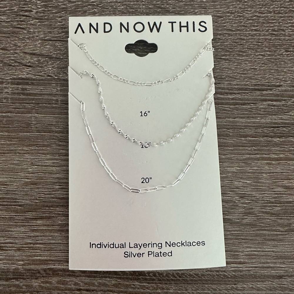 And Now This Silver Plated Layering Necklaces NIB!